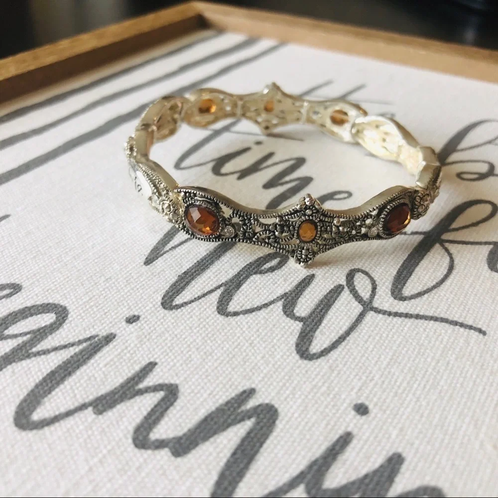 🌸Vintage 90s bracelet stretch faith‎ life purple